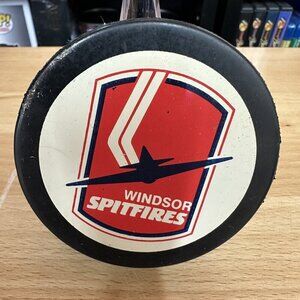 Vintage WINDSOR SPITFIRES Rare SUBWAY Sponsor Official  Puck Made In Canada